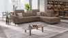 Sofanella Ecksofa AMARO Sofalandschaft Funktionssofa Stoff in Hellgrau S: 286 Breite x 108 Tiefe Bild 2