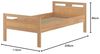 Erst-Holz Massivholzbett Seniorenbett Buche natur 100x200 Einzelbett Hohes Bett mit Rollrost 60. 74-10 Bild 2