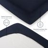 Blumtal® Baumwolle Spannbettlaken für Topper 90x200 cm Basics Jersey - Bettlaken 90x200 cm - Oeko-TEX zertifiziertes Spannbetttuch 90x200 cm - Topper Bettlaken 90x200 - Dark Ocean Blue - Blau Bild 4