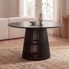 FINEBUY Esstisch FB98620 (120x120x77 cm Mango Massivholz Schwarz Rund), Esszimmertisch Klein, Holztisch Esszimmer Modern Bild 2