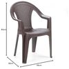 2er Stapelstuhl Gartenstuhl Bistrostuhl Kunststoff Rattan Optik Mokka Bild 2