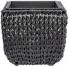 Set mit 2 Blumentöpfen BERBERIS PE Rattan 34 45 cm Schwarz Bild 4