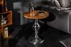 riess-ambiente Beistelltisch EXTRAVAGANCIA 60cm natur / silber (Einzelartikel, 1-St), Wohnzimmer · Mango-Massivholz · rund · Säulenfuß aus Metall · Design Bild 3