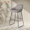 HOMCOM Barhocker mit Stoffbezug, Metallbeinen (Polsterhocker, 2 St, 2er-Set Barstühle), 50,5 x 53 x 96 cm, Grau Bild 3