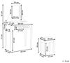 Schminktisch mit rechteckigem Spiegel Hocker 5 Schubladen weiß RAYON Bild 3