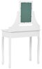 Schminktisch mit rechteckigem Spiegel Hocker 5 Schubladen weiß RAYON Bild 5