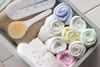JM Bambus Baby Waschlappen, 8 Stück - Waschlappen Kinder Set, 25x25 cm - Weiche Baby Gesichtstücher Für Sensible Haut - Baby Waschlappen mit ein Wäschesack (Weiß) Bild 4