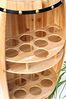 DanDiBo Weinregal Holz Weinfass Naturholz Halbrund 83 cm 9001 Bar Flaschenregal Flaschenständer XL Fass Holzfass Natur Weinschrank Bild 3