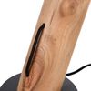 Tischleuchte Bürolampe, Eukalyptusholz, rund braun D 9 cm Bild 4
