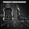 GTPLAYER Gaming Stuhl Ergonomischer, PC Stuhl Atmungsaktiver Stoff, Groß und Hoch Drehbarer Schreibtischstuhl mit Fußstütze,Verstellbare Lendenwirbelstütze und Kopfstütze,Schwarz Bild 3