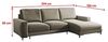 Selsey Mokpeo - Ecksofa mit Schlaffunktion, Bettkasten und schwarzen Füßen, 244 cm breit (Veloursbezug Beige, Ottomane rechts) Bild 3
