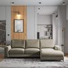 Selsey Mokpeo - Ecksofa mit Schlaffunktion, Bettkasten und schwarzen Füßen, 244 cm breit (Veloursbezug Beige, Ottomane rechts) Bild 2