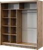 Kleiderschrank Lylkun 203 (Farbe: Wotan Eiche / Wotan Eiche + Weiß) Bild 5