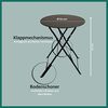 Koopman Gartentisch Balkontisch Terrassentisch Metall Rund Ø 60 cm Anthrazit (1-St), Klapptisch, zusammenklappbar, leicht zu verstauen, Bistrotisch Bild 3