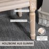 HOMCOM Polsterbank Schlafzimmerbank mit Knöpfen (Sitzbank, 1-St, Bettbank), Beige 117 x 40 x 48 cm Bild 5