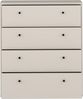 Forte TEMPRA 2 Kommode 70 80, Moderne Kommode mit 4 Schubladen, Schlafzimmer, Wohnzimmer, Büro, Holzwerkstoff, Kaschmir|Beige, 73,7 cm breit x 85,5 cm hoch x 34,8 cm tief Bild 5