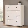 Forte TEMPRA 2 Kommode 70 80, Moderne Kommode mit 4 Schubladen, Schlafzimmer, Wohnzimmer, Büro, Holzwerkstoff, Kaschmir|Beige, 73,7 cm breit x 85,5 cm hoch x 34,8 cm tief Bild 2