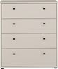 Forte TEMPRA 2 Kommode 70 80, Moderne Kommode mit 4 Schubladen, Schlafzimmer, Wohnzimmer, Büro, Holzwerkstoff, Kaschmir|Beige, 73,7 cm breit x 85,5 cm hoch x 34,8 cm tief Bild 4