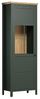 Vitrine >Stanton< in Tannengrün / Eiche - 69x198x39cm (BxHxT) Bild 1
