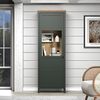 Vitrine >Stanton< in Tannengrün / Eiche - 69x198x39cm (BxHxT) Bild 5