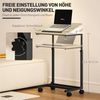 HOMCOM Beistelltisch C-förmiger Sofatisch (höhenverstellbarer Überbetttisch mit neigbarer Tischplatte, 1-St, mobiler Laptop-Schreibtisch für Wohnzimmer, Lernzimmer), 55 x 36 x 62,5-82,5 cm, Eiche Bild 4