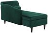 Chaiselongue Samtstoff smaragdgrün rechtsseitig LUIRO Bild 5