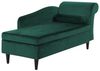 Chaiselongue Samtstoff smaragdgrün rechtsseitig LUIRO Bild 4