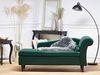 Chaiselongue Samtstoff smaragdgrün rechtsseitig LUIRO Bild 2