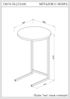 Hanah Home Stylish Black Side Table, 38 cm Diameter x 57 cm Height | 100% Melamine Coated Particle Board, 18 mm Thick, Sturdy Metal Legs | Perfect for Modern Living Spaces Bild 2