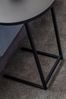 Hanah Home Stylish Black Side Table, 38 cm Diameter x 57 cm Height | 100% Melamine Coated Particle Board, 18 mm Thick, Sturdy Metal Legs | Perfect for Modern Living Spaces Bild 5