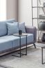 Hanah Home Stylish Black Side Table, 38 cm Diameter x 57 cm Height | 100% Melamine Coated Particle Board, 18 mm Thick, Sturdy Metal Legs | Perfect for Modern Living Spaces Bild 3