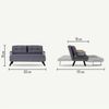 Dmora Schlafsofa 2-Sitzer Merak 133x78 cm Beige Box Bild 3
