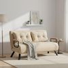 Dmora Schlafsofa 2-Sitzer Merak 133x78 cm Beige Box Bild 2