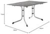 SIEGER 5170-21 Klapptisch Polytec (HPL) 140x90 cm Stahlgestell graphit / Tischplatte Polytec (HPL) Beton hell Bild 3
