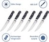 Hanseküche Steakmesser Steakmesser 6er Set – mit Holzgriff (Schwarz) (6 Stück), Modernes Design, Geschenkbox Bild 4