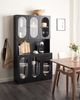 Vitrine LANGFORD Holz 100 cm 38 cm Schwarz Bild 2