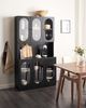 Vitrine LANGFORD Holz 100 cm 38 cm Schwarz Bild 2