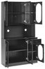 Vitrine LANGFORD Holz 100 cm 38 cm Schwarz Bild 4