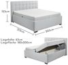 Stella Trading ARTOS 6 Boxbett 180x200 mit Bettkasten, Silber - Bequemes Doppelbett mit Kaltschaum Topper - 203 x 123 x 213 cm (B/H/T), (56-U22-89x) Bild 3
