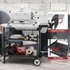 Royal Gourmet Grillablagetisch Outdoor Grilltisch mit 3 Etagen, Edelstahl-Tischplatte 70 x 50 cm, Servierwagen mit Push-Pull Regal, klappbarer Seitenablage 30 x 50 cm Bild 5