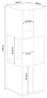 Drehbares Bücherregal Fjelmarirg 109x34x34 cm Weiß [en. casa] Bild 2