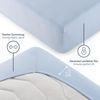 Blumtal® Premium Topper Spannbettlaken 180x200 cm Jersey - Oeko-TEX zertifiziertes Spannbettlaken Topper 180x200 Baumwolle - Spannbettlaken 180x200 cm Topper/Bettlaken Topper 180x200 in Hellblau Bild 4