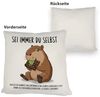 speecheese Dekokissen Capybara frisst Dubai-Schokolade Kissen - Sei immer du selbst Bild 3