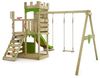 FATMOOSE Spielturm Ritterburg BoldBaron mit Schaukel & apfelgrüner Rutsche, Spielhaus mit Sandkasten, Leiter & Spiel-Zubehör Bild 2