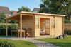 Alpholz Pultdach Gartenhaus Maria mit Anbau & Schleppdach Gartenhaus aus Holz Holzhaus mit 40 mm Wandstärke inklusive Schleppdach Blockbohlenhaus mit Montagematerial Bild 2