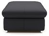 CAVADORE Echtleder-Hocker Valerie / Polsterhocker mit Metallfüßen als Beistellhocker, Fußhocker, Sitzgelegenheit, Couchtisch / 102 x 43 x 68 / Leder Schwarz Bild 5