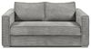 Vente-unique - LORETO Sofa SamtStoff Grau - B 223 cm95 cm x H 90 cm x L 195 cm Bild 5