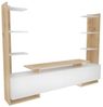 Hanah Home Stylish TV Stand, White & Oak, 183.6 x 140 x 31.7 cm | 100% Melamine Coated Particle Board, 18 mm Thick | Modern Design for Living Room & Entertainment Spaces Bild 4