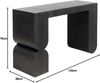 Kare Design Konsole Curve, Schwarz, Handgearbeitet, Jedes Stück EIN Unikat, Skandi-Style Sideboard, Ablage für Flur, Schmales Sideboard für Wohnzimmer, Eschenholz, 76 x 120 x 38 cm (H/B/T) Bild 3