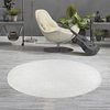 VIMODA Teppich Prime Shaggy Hochflor Einfarbig Weiss Creme Weich für Wohnzimmer, Schlafzimmer, küche, Maße:200 cm Quadrat Bild 4